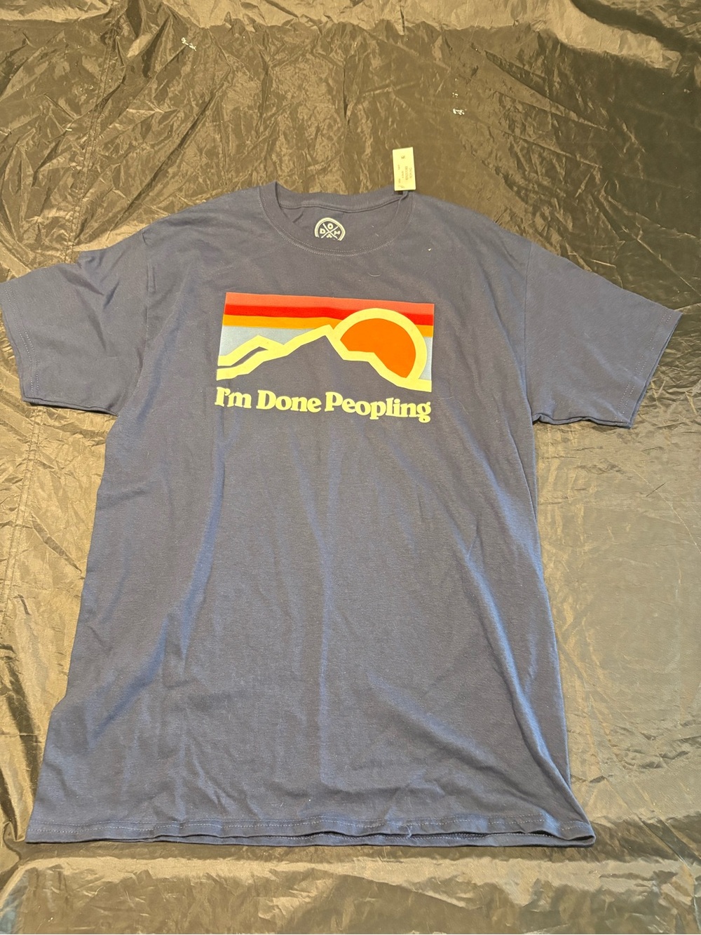 I'm Done Peopling Men's Graphic Navy Short Sleeve Tee